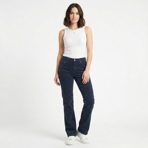 Lauren Ralph Lauren Womens Jeans 6P Navy Blue Straight Leg Stretch Petite Preppy